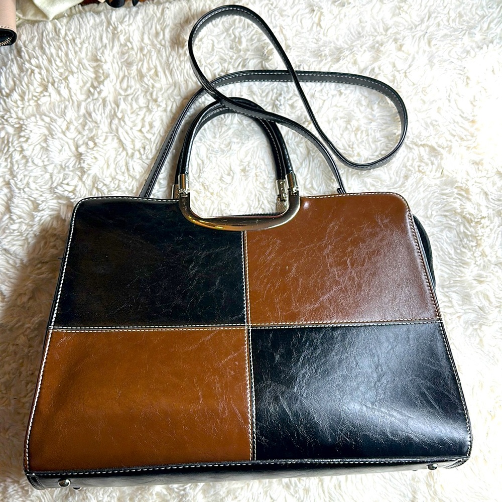 Laptop leather Crossbody Bag